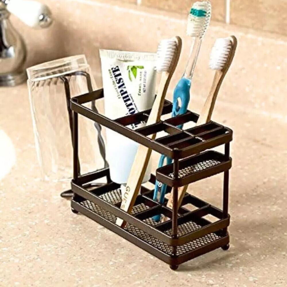 New Metal Bathroom Countertop Organizer and Storage Tray - Color: Bronze